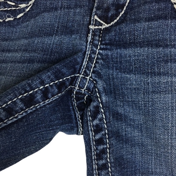 MAURICES Jeans Bootcut Embroidered Bling Flap Pockets Juniors Size 1/2 Regular - Picture 9 of 10